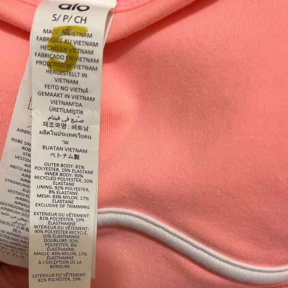 Alo Yoga Airbrush Streamlined Dress Neon Bubblegum Sz S - Picture 13 of 13